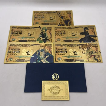 У нас есть еще Манга Японский Аниме Меч-Арт-Онлайн Золотые Банкноты в 10000 Иен для Сувенирных подарков и коллекционирования